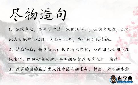 盡物造句