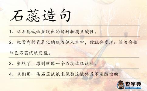 石蕊造句