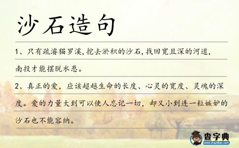 沙石造句