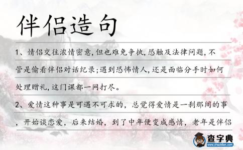 伴侶造句