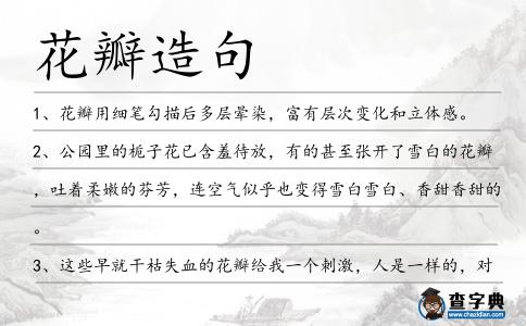 花瓣造句