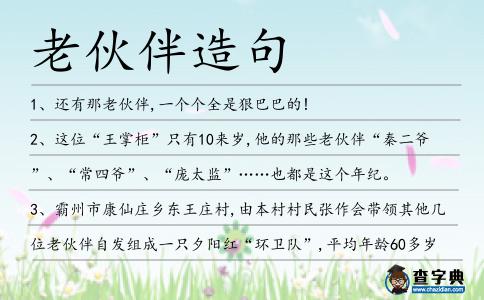 老伙伴造句