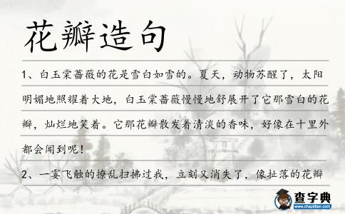 花瓣造句