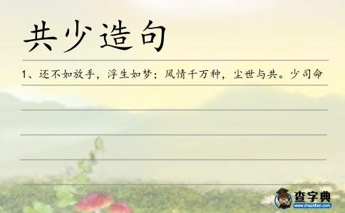 共少造句