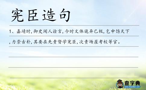 憲臣造句