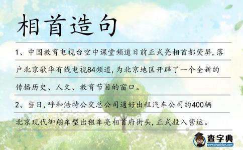 相首造句