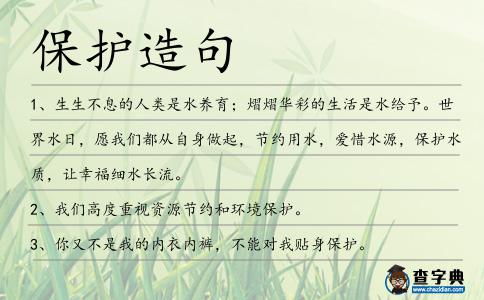 保護(hù)造句