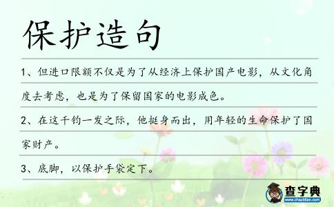 保護造句