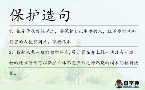 保護造句