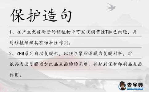 保護造句