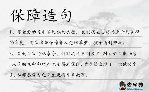 保障造句