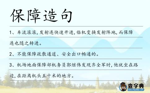 保障造句