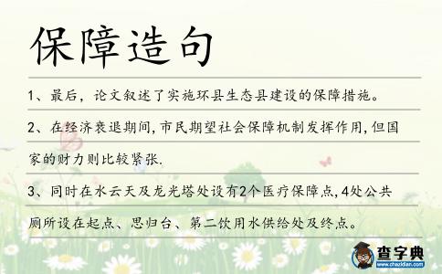 保障造句