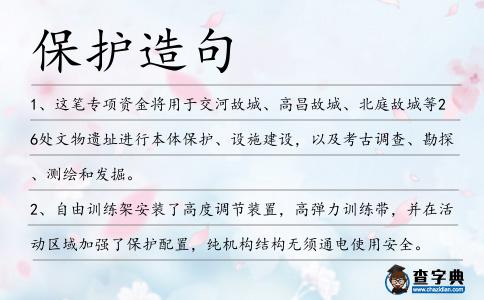 保護造句