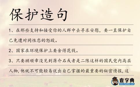 保護造句