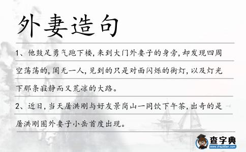 外妻造句