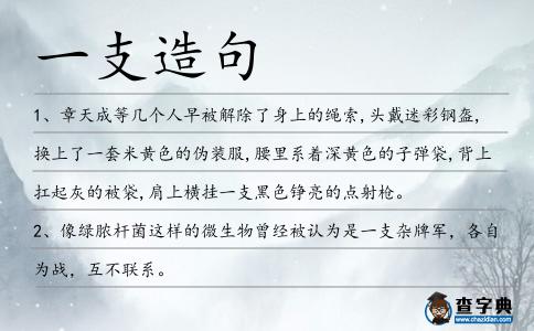一支造句