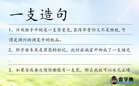 一支造句