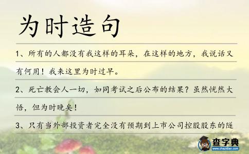 為時造句