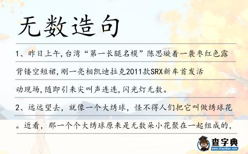 無數(shù)造句