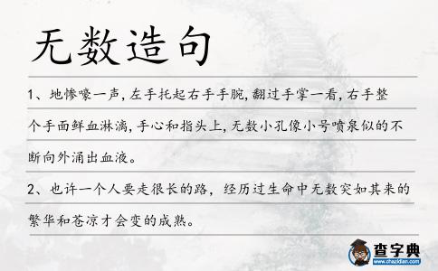 無數造句