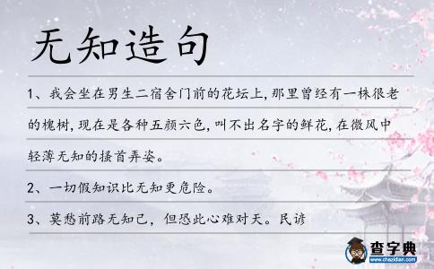 無(wú)知造句