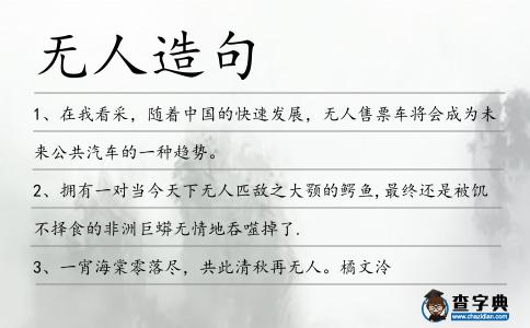無(wú)人造句
