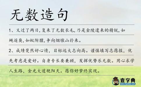無數造句