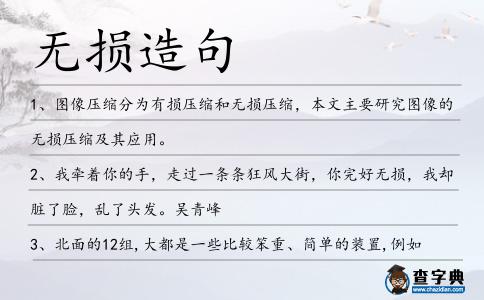 無損造句