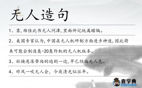 無(wú)人造句