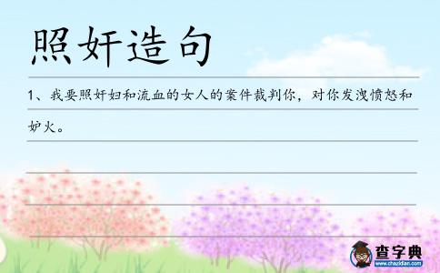 照奸造句