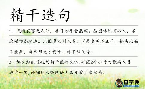 精干造句