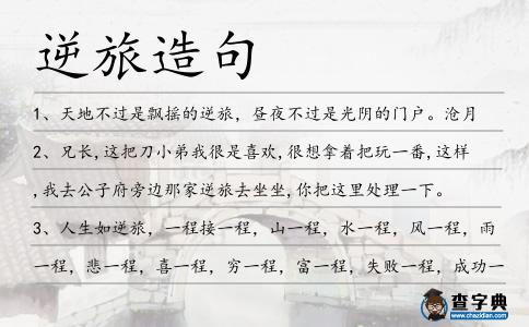 逆旅造句