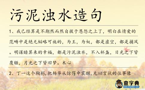 污泥濁水造句