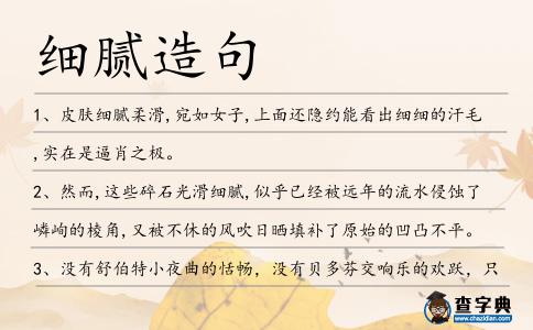細(xì)膩造句