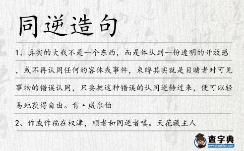 同逆造句