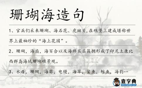 珊瑚海造句
