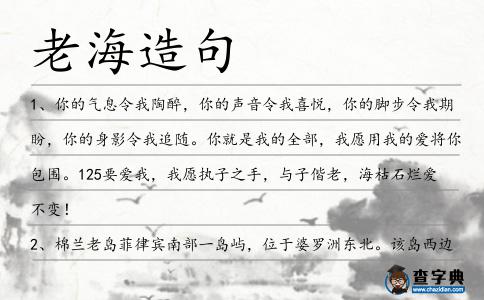 老海造句