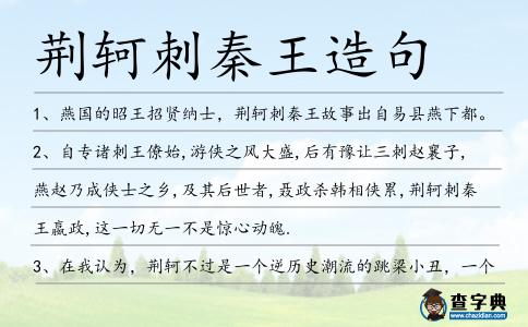 荊軻刺秦王造句