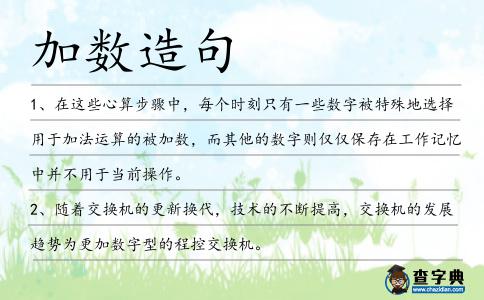加數(shù)造句