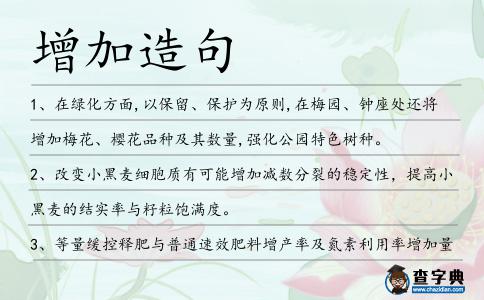 增加造句