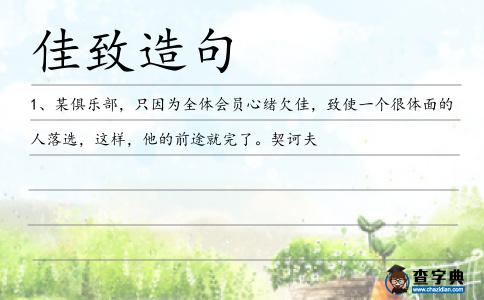 佳致造句