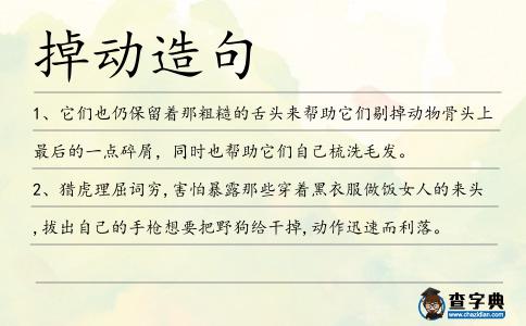掉動造句