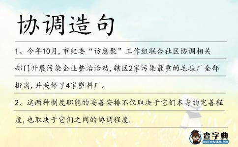 協(xié)調(diào)造句