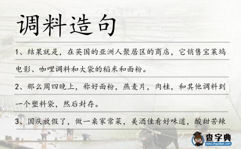調(diào)料造句