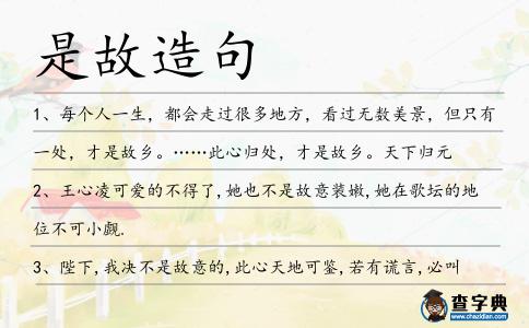 是故造句