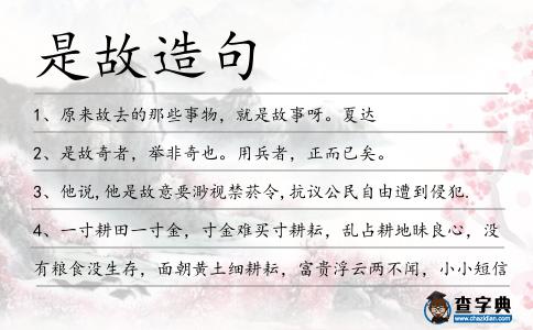是故造句