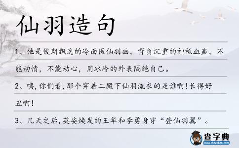 仙羽造句