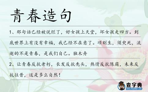 青春造句