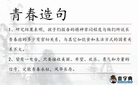 青春造句